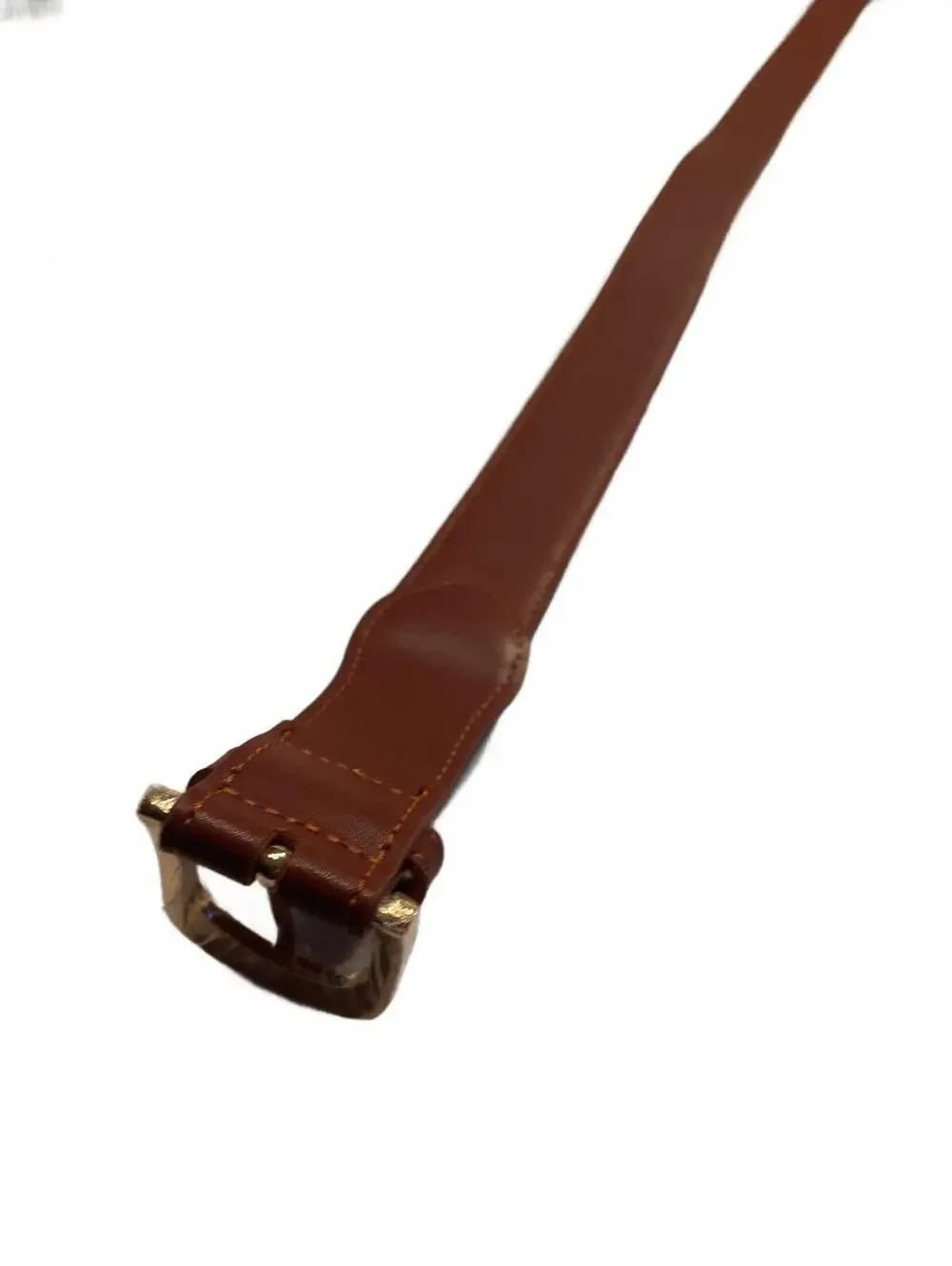 Tyler Childers EBT Brown Leather and Black Webbing Belt with Red Hot Dog Logo 45